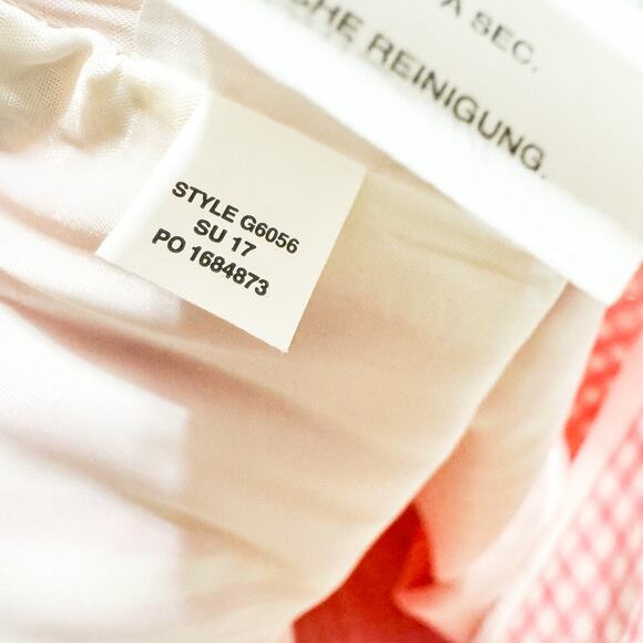 J. Crew No. 2 Pencil Gingham Checkered Pink Pencil Skirt Patterned Size 12 Tall - Picture 4 of 6